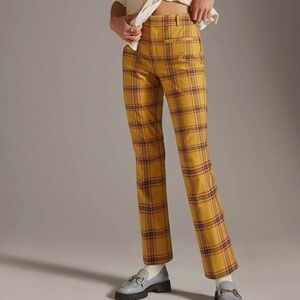 Like New Anthropologie "The Essential
"Slim Kick Flare Plaid Pants, Size 6